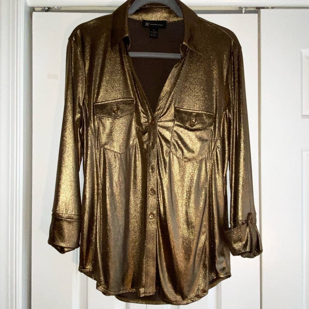 Fun gold blouse by INC sz XL never worn
